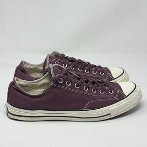 Converse Chuck 70 Ox Mens 12 Burgundy Canvas Low Top Retro Shoes Sneakers